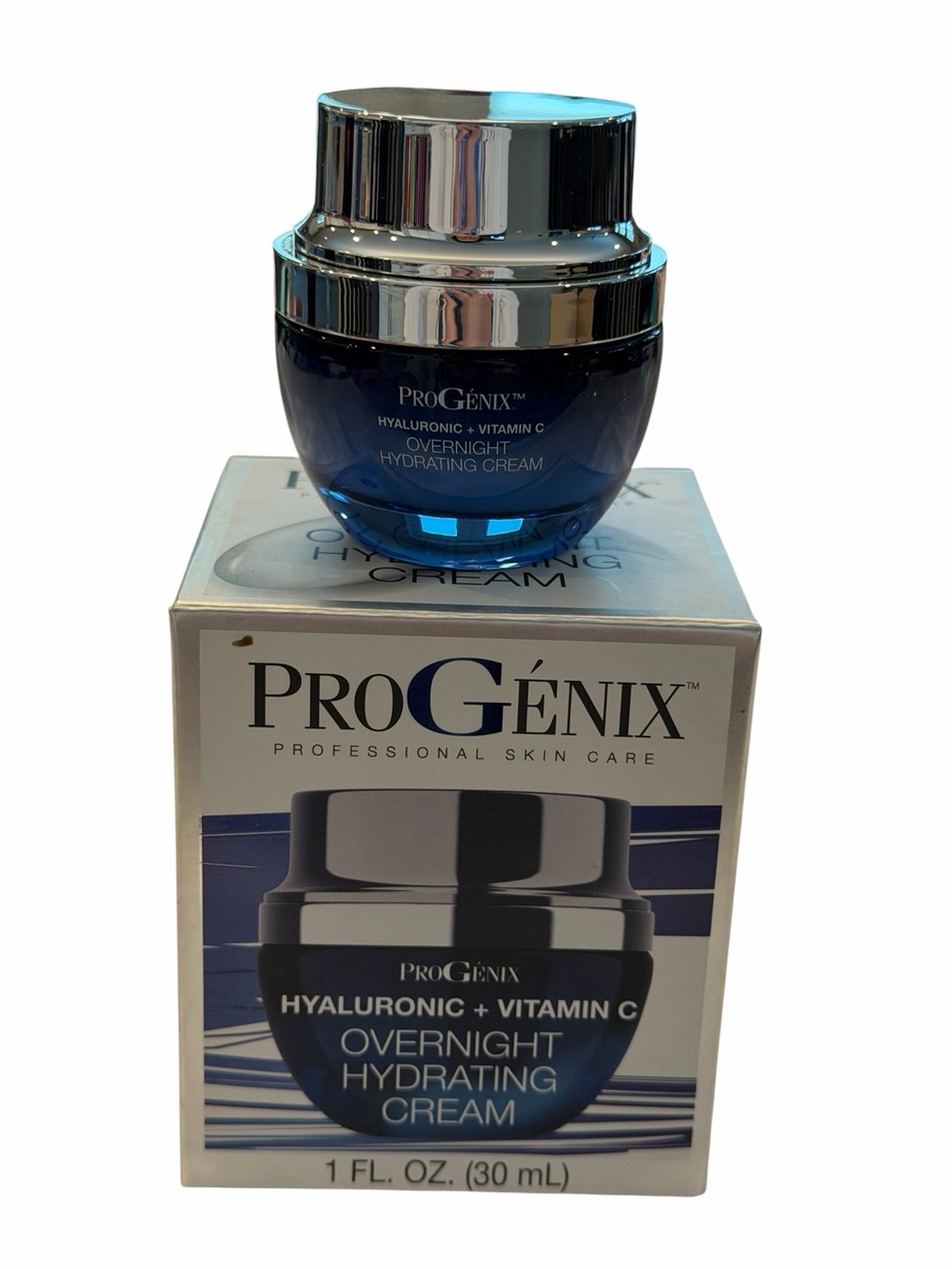 ProGenix Hyaluronic + Vitamin C Overnight Hydrating Cream 1 oz Moisturizer New